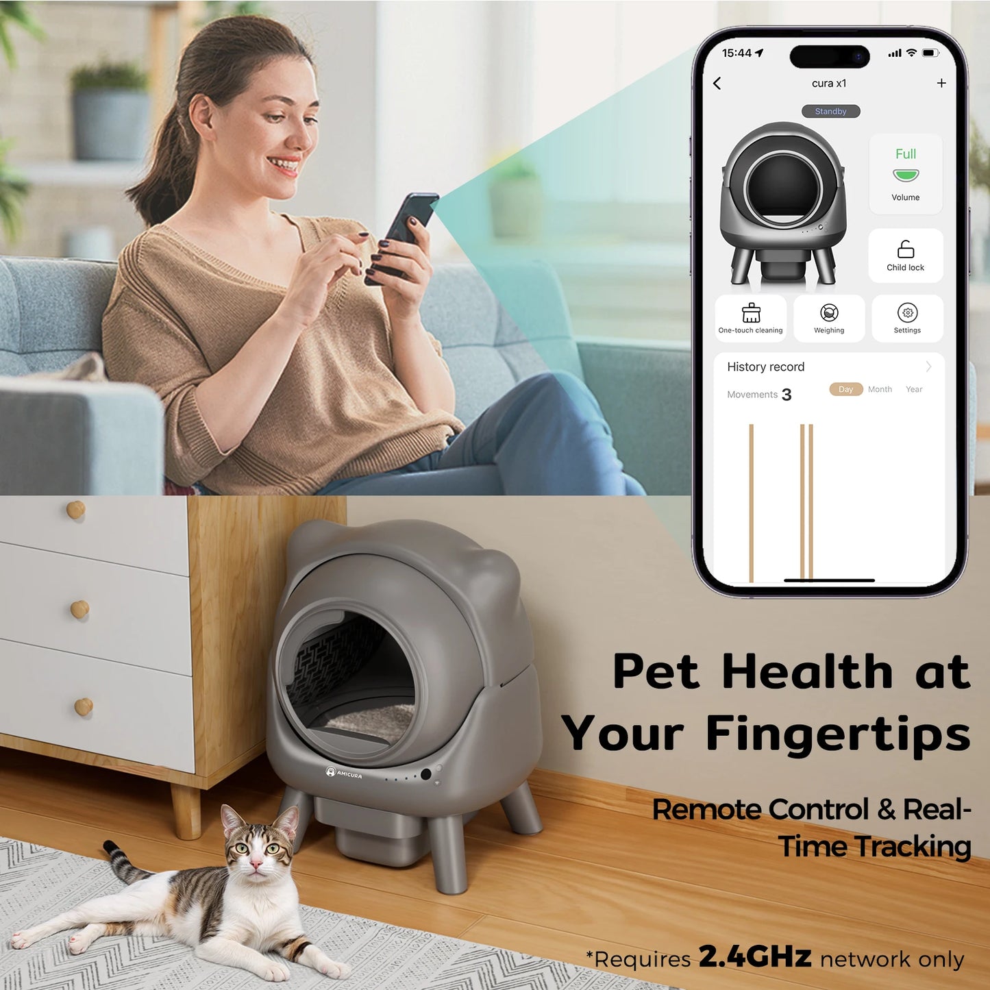 Cura X1 Self-Cleaning Cat Litter Box™